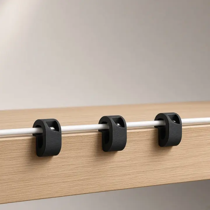 Desk cable clips