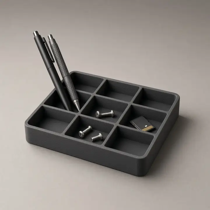 Grid desk tray