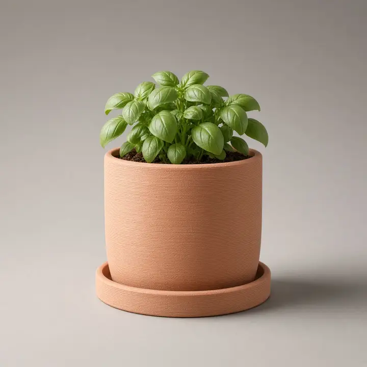 Herb pot and saucer