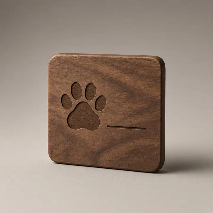 Pet memorial plaque