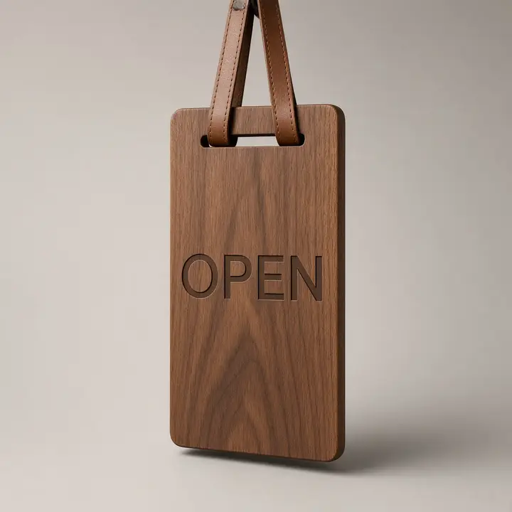 Business door sign